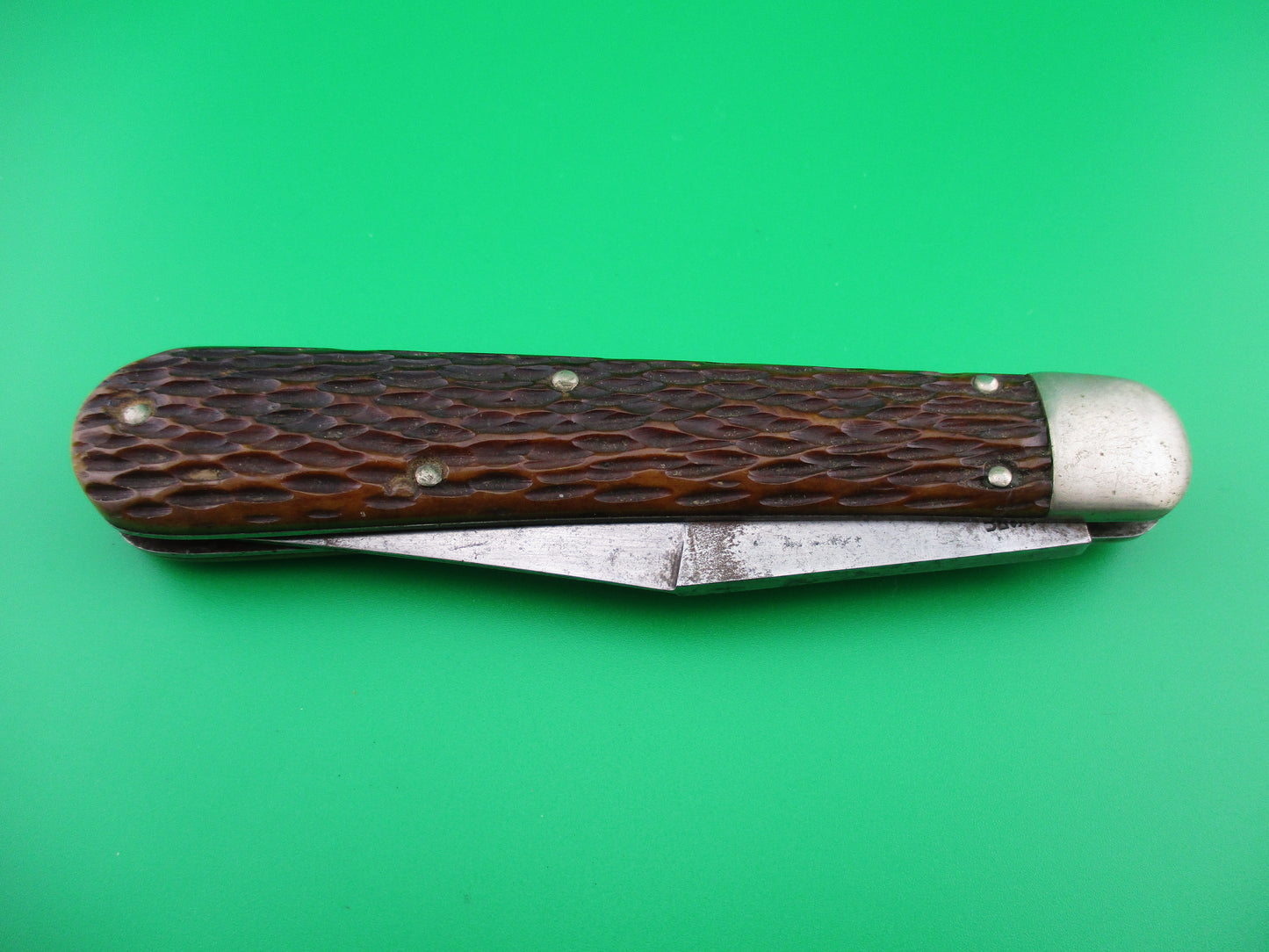 z SCHRADE CUT CO 1613 3/4 Hunting Knife Saber Grind bone vintage switchblade