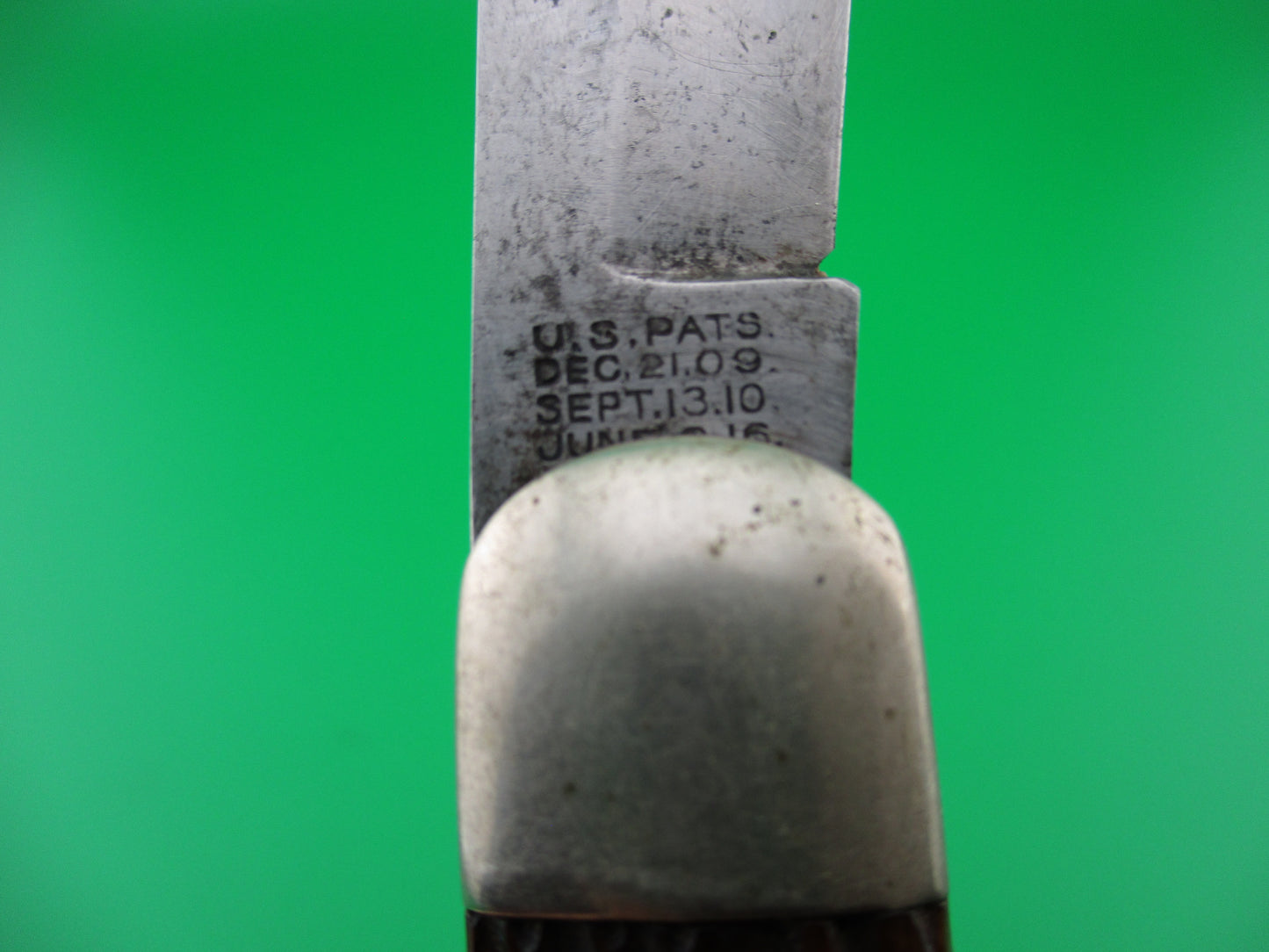 z SCHRADE CUT CO 1613 3/4 Hunting Knife Saber Grind bone vintage switchblade