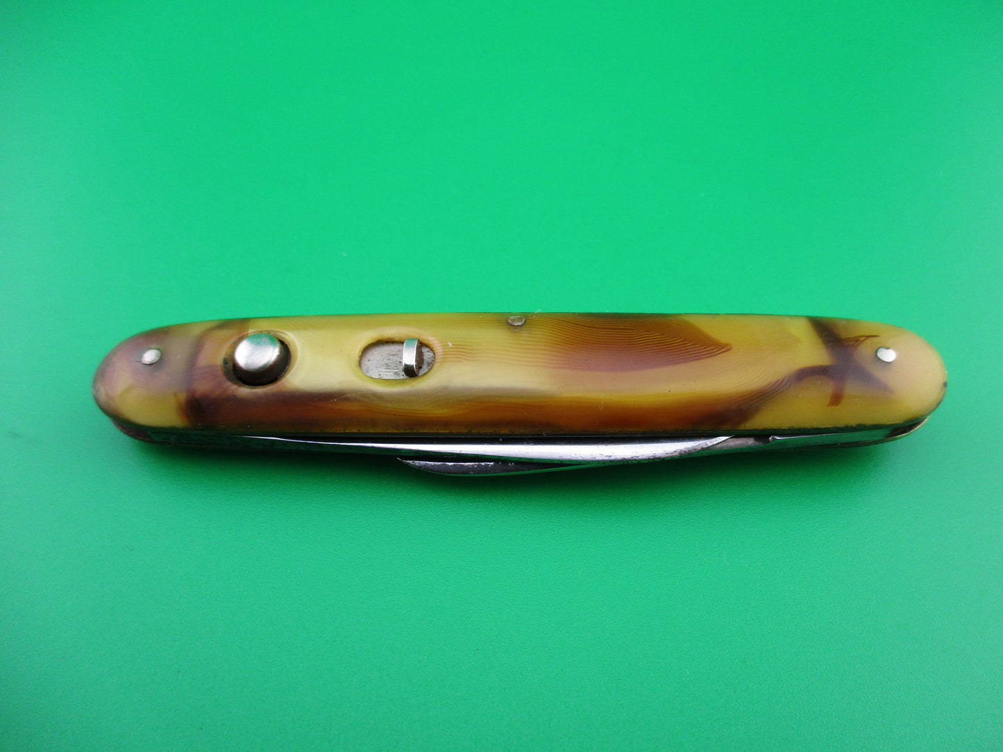 z SCHRADE CUT CO Medium Double Butter & Molasses Early switchblade knife