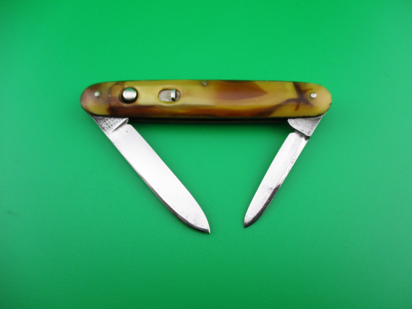 z SCHRADE CUT CO Medium Double Butter & Molasses Early switchblade knife