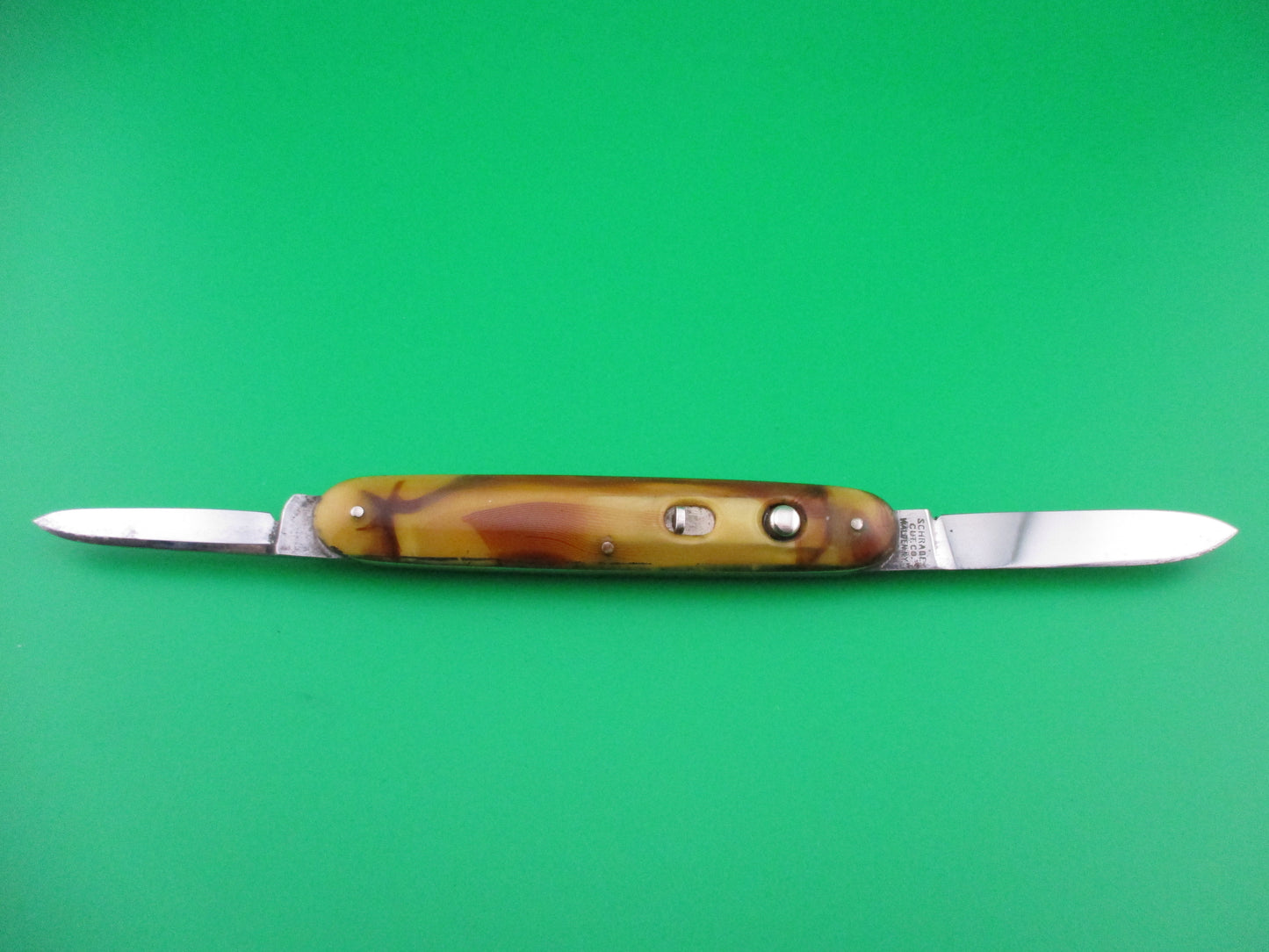 z SCHRADE CUT CO Medium Double Butter & Molasses Early switchblade knife