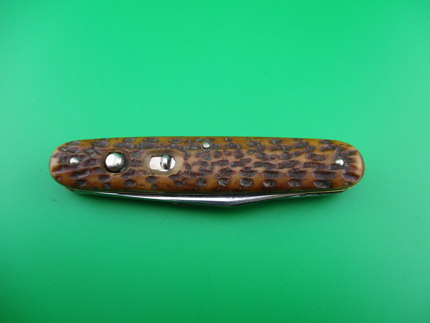 z Schrade Cut Co Large Double Picked bone Clip/pen automatic knife