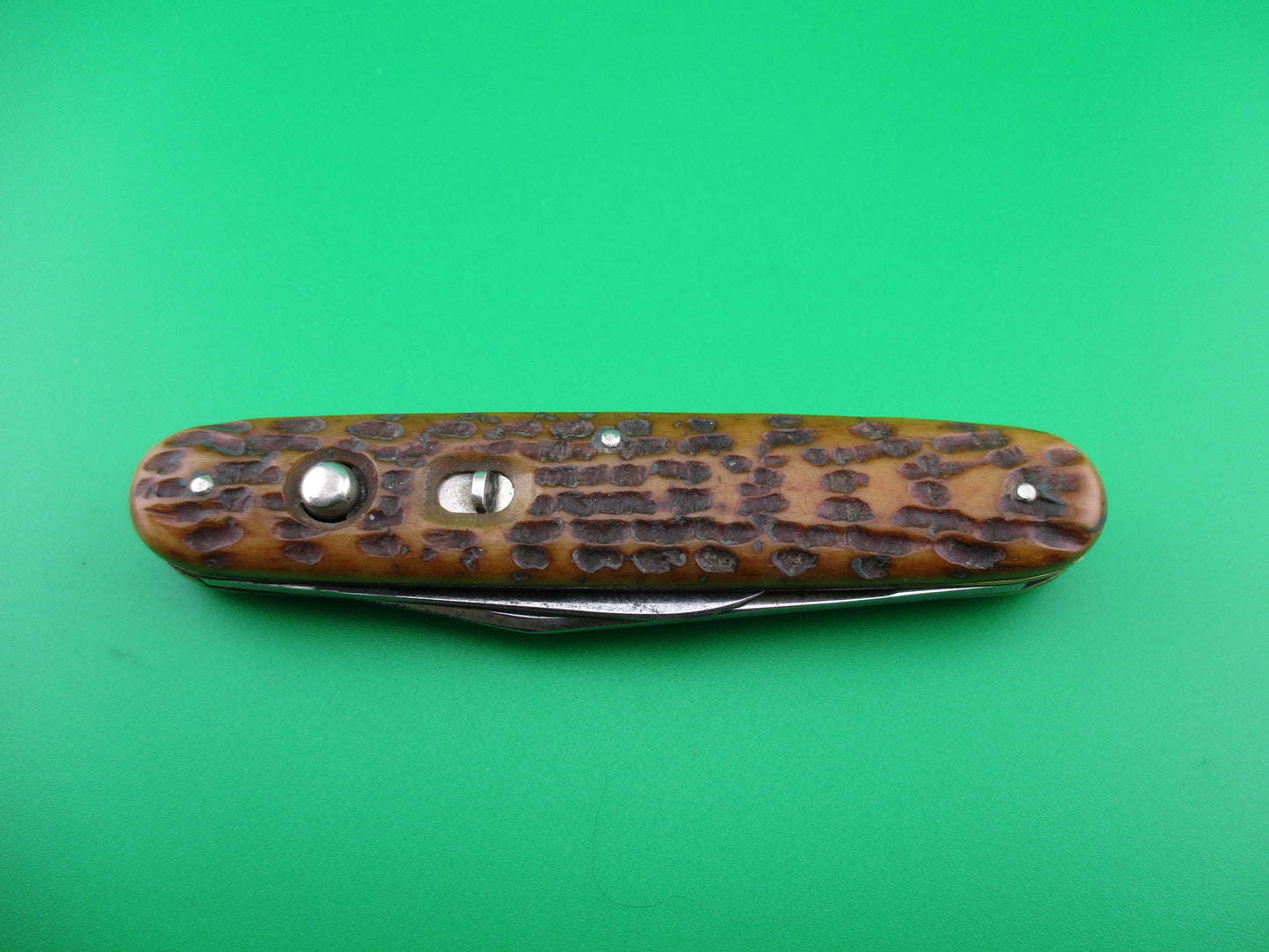 z Schrade Cut Co Large Double Picked bone Clip/pen automatic knife
