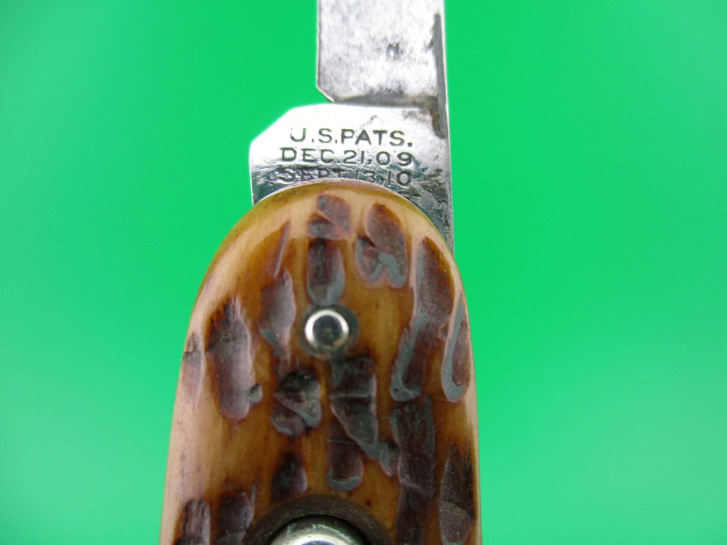 z Schrade Cut Co Large Double Picked bone Clip/pen automatic knife