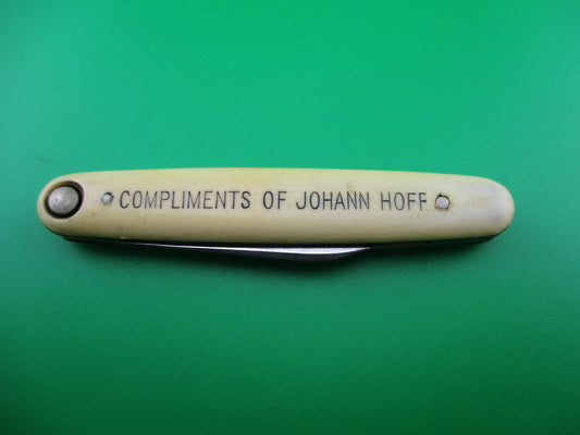z Press Button Knife Co double Ivory Cell Johann Hoff antique switchblade knife