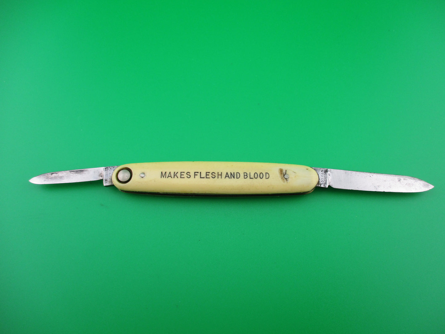 z Press Button Knife Co double Ivory Cell Johann Hoff antique switchblade knife