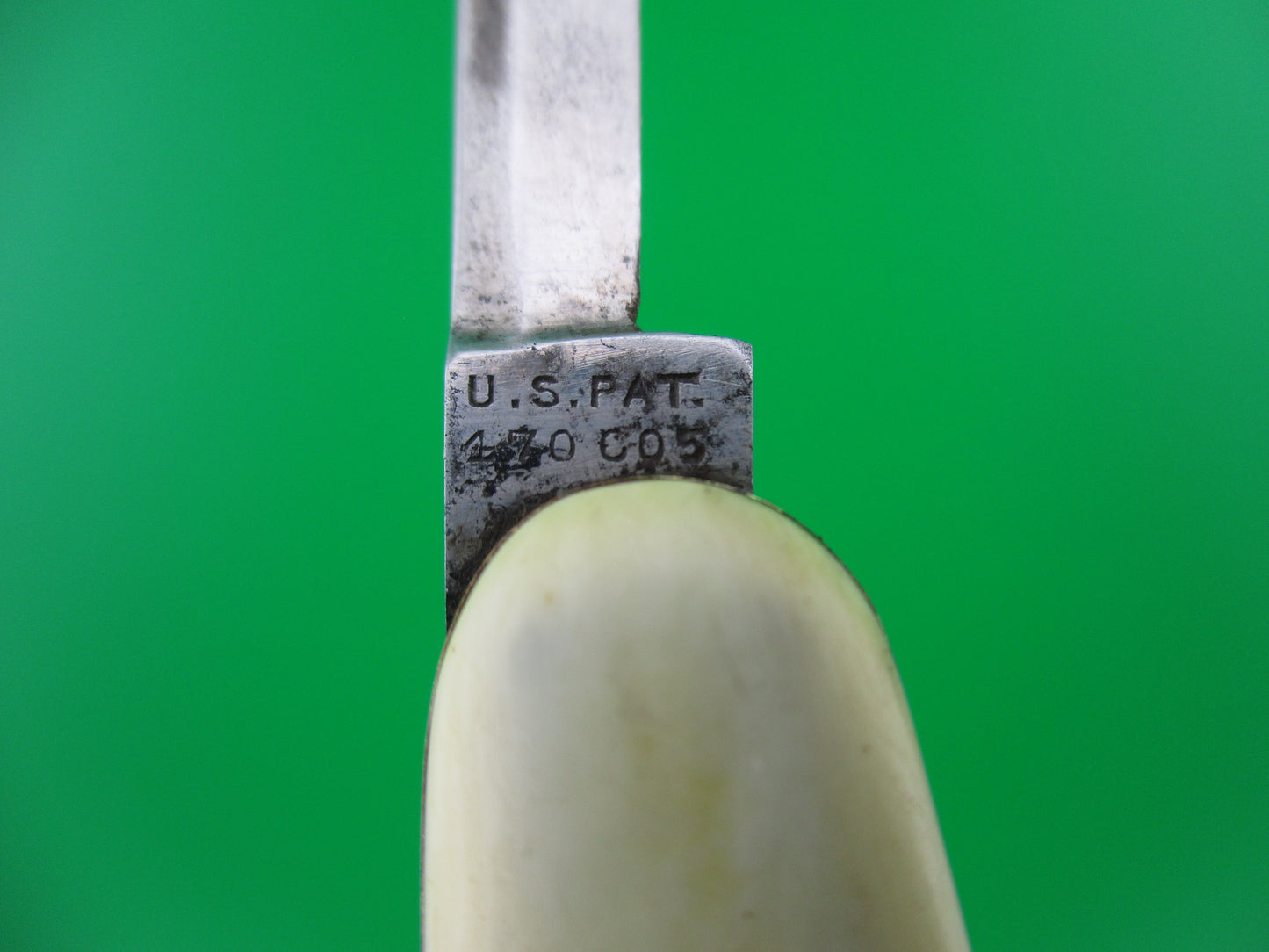 z Press Button Knife Co double Ivory Cell Johann Hoff antique switchblade knife