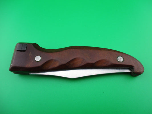 z RPK 21cm Russian Prison Knife Wood handled square button switchblade