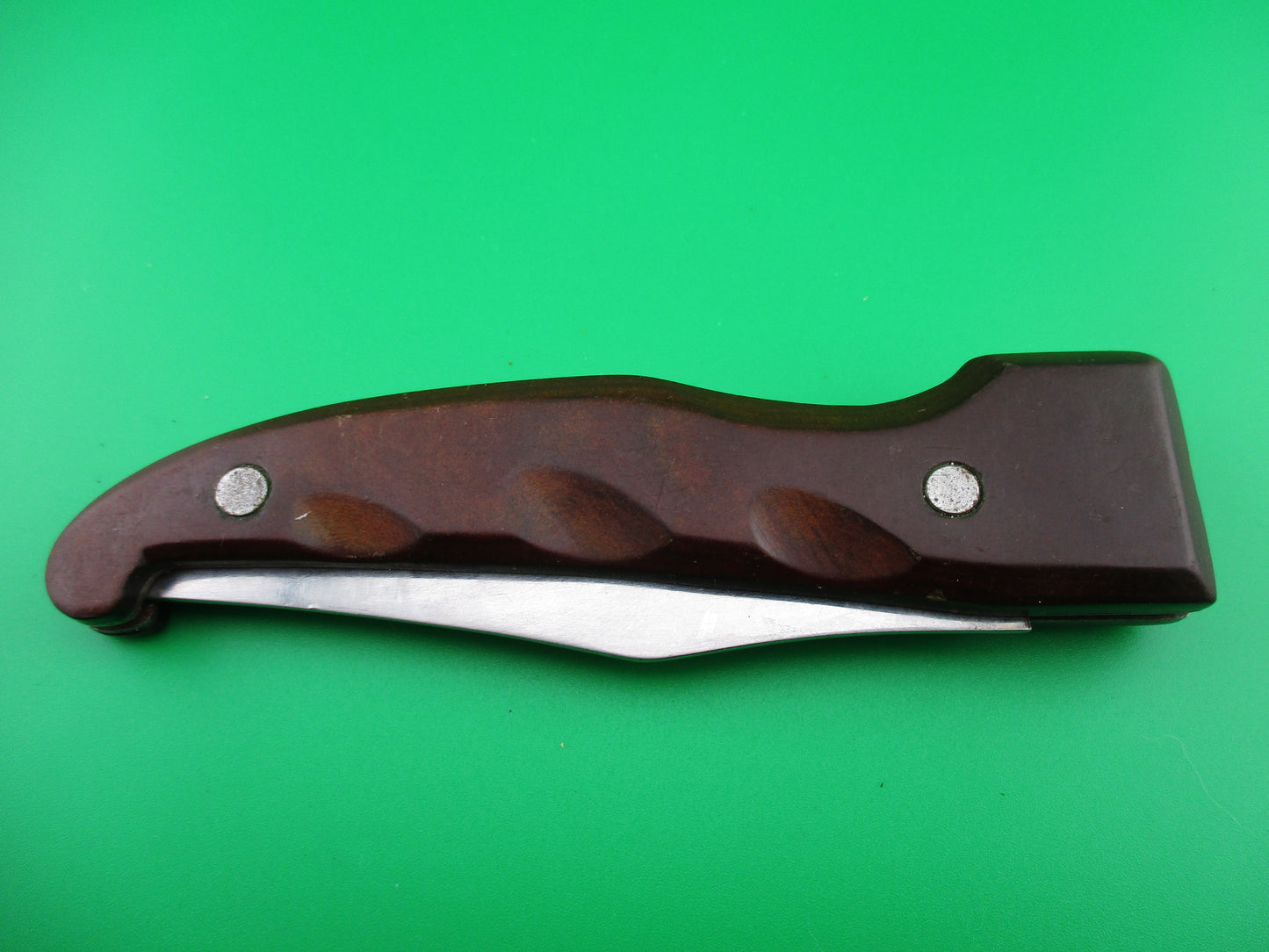 z RPK 21cm Russian Prison Knife Wood handled square button switchblade