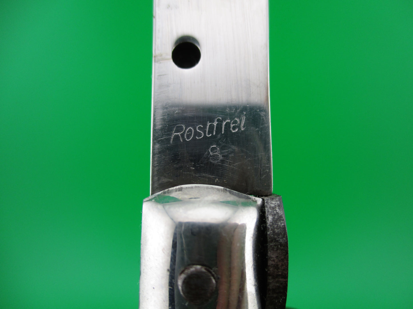 z Rostfrei 8 Italian 33cm Stag Transitional Stiletto Switchblade knife 5mm backspring