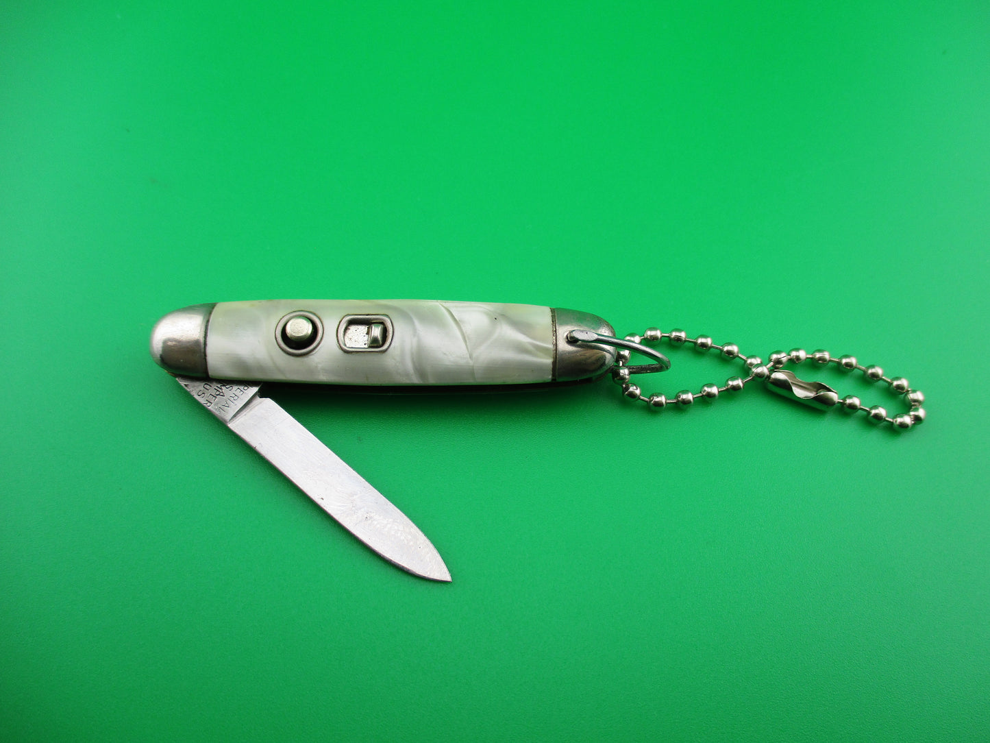 Imperial Jackomatic Jr Keychain Switchblade 1950s knife with chain
