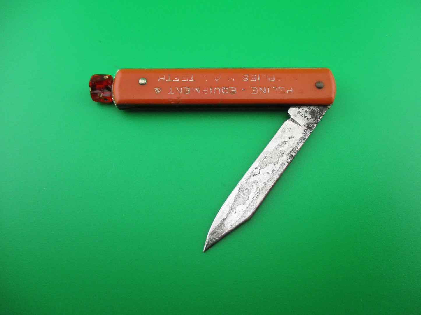 SCHRADE Pullball Red w red die pull advertising switchblade knife