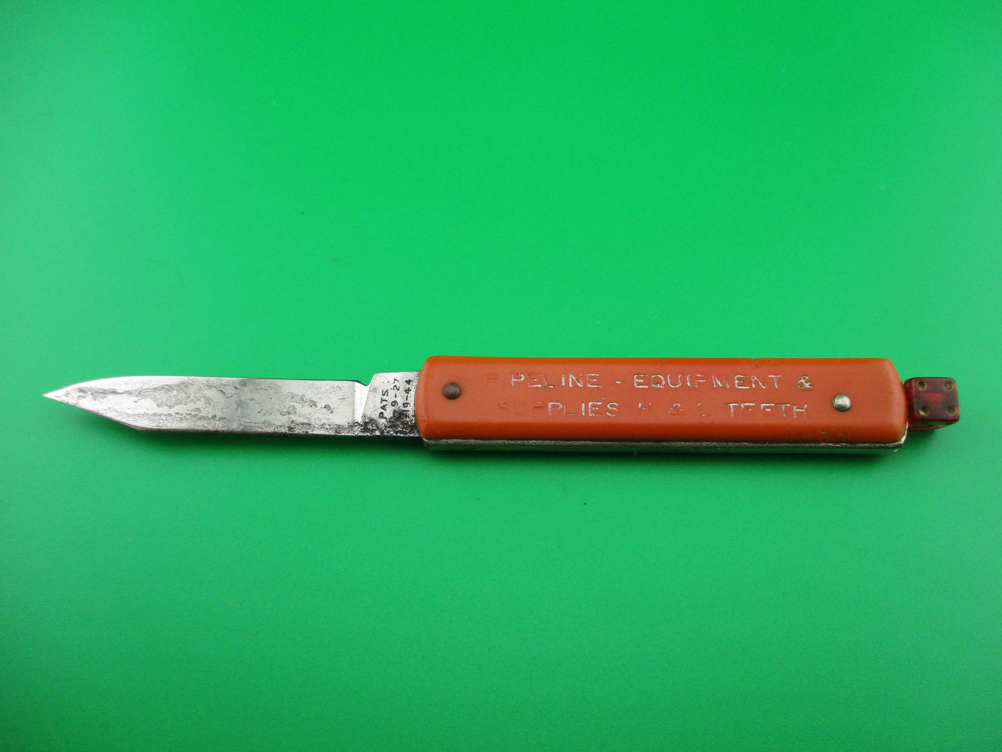 SCHRADE Pullball Red w red die pull advertising switchblade knife