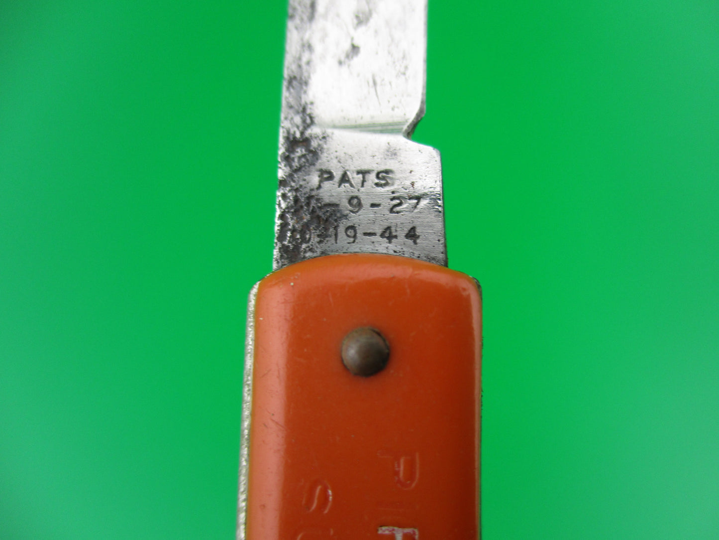 SCHRADE Pullball Red w red die pull advertising switchblade knife