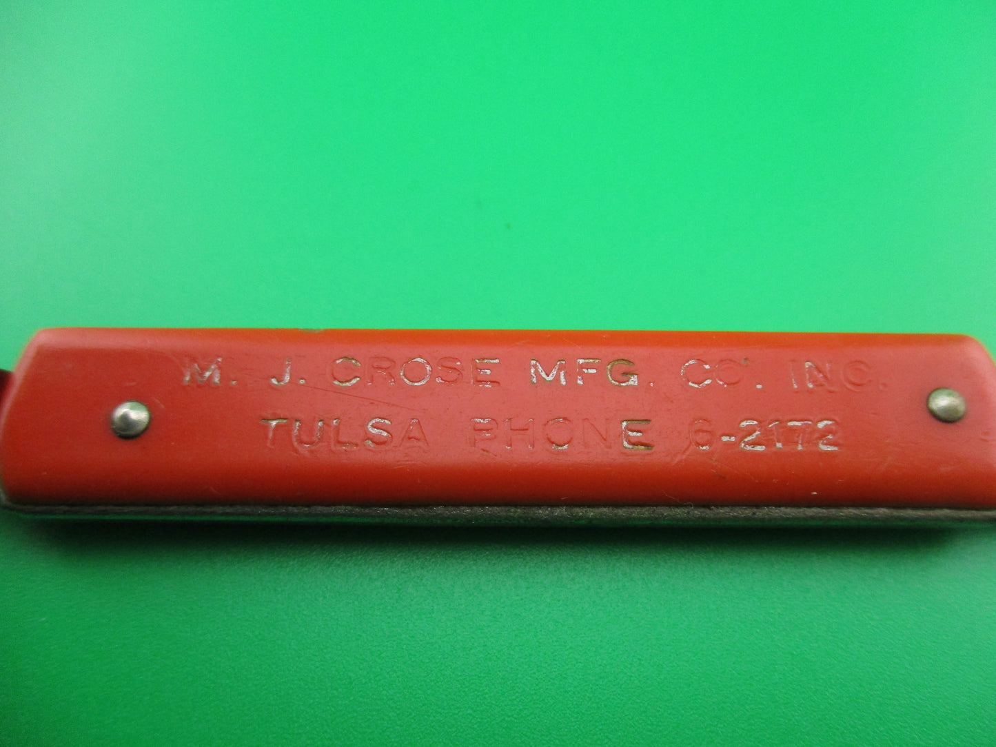 SCHRADE Pullball Red w red die pull advertising switchblade knife