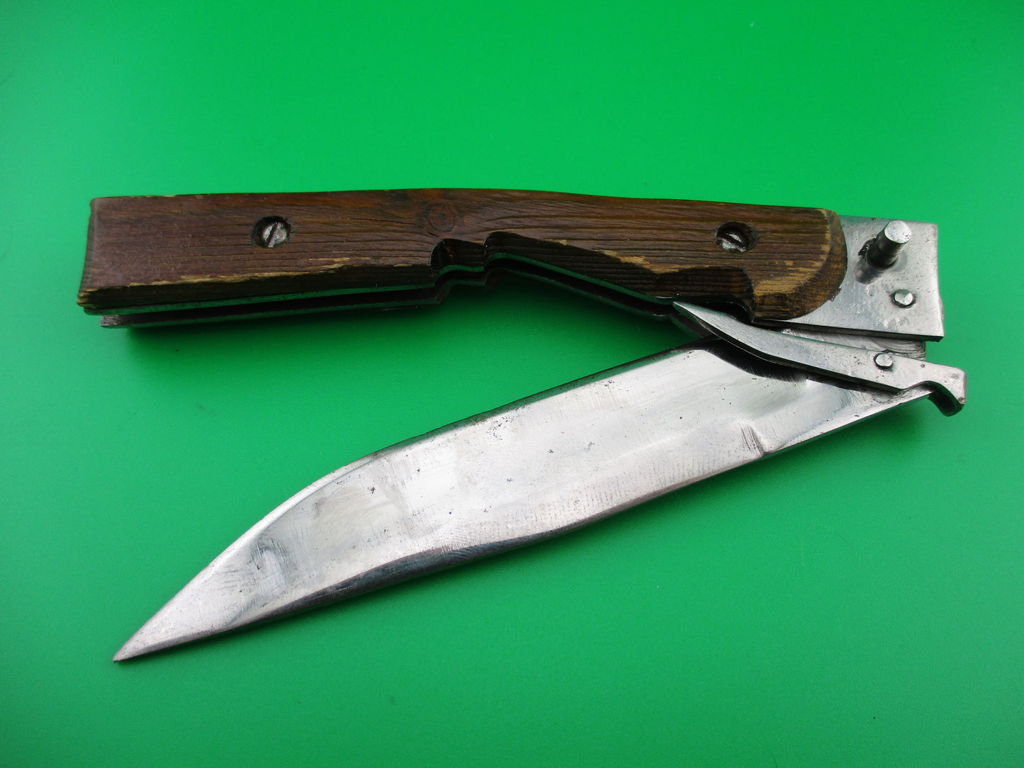 z RPK 24cm Russian Prison Knife folding guards wood switchblade
