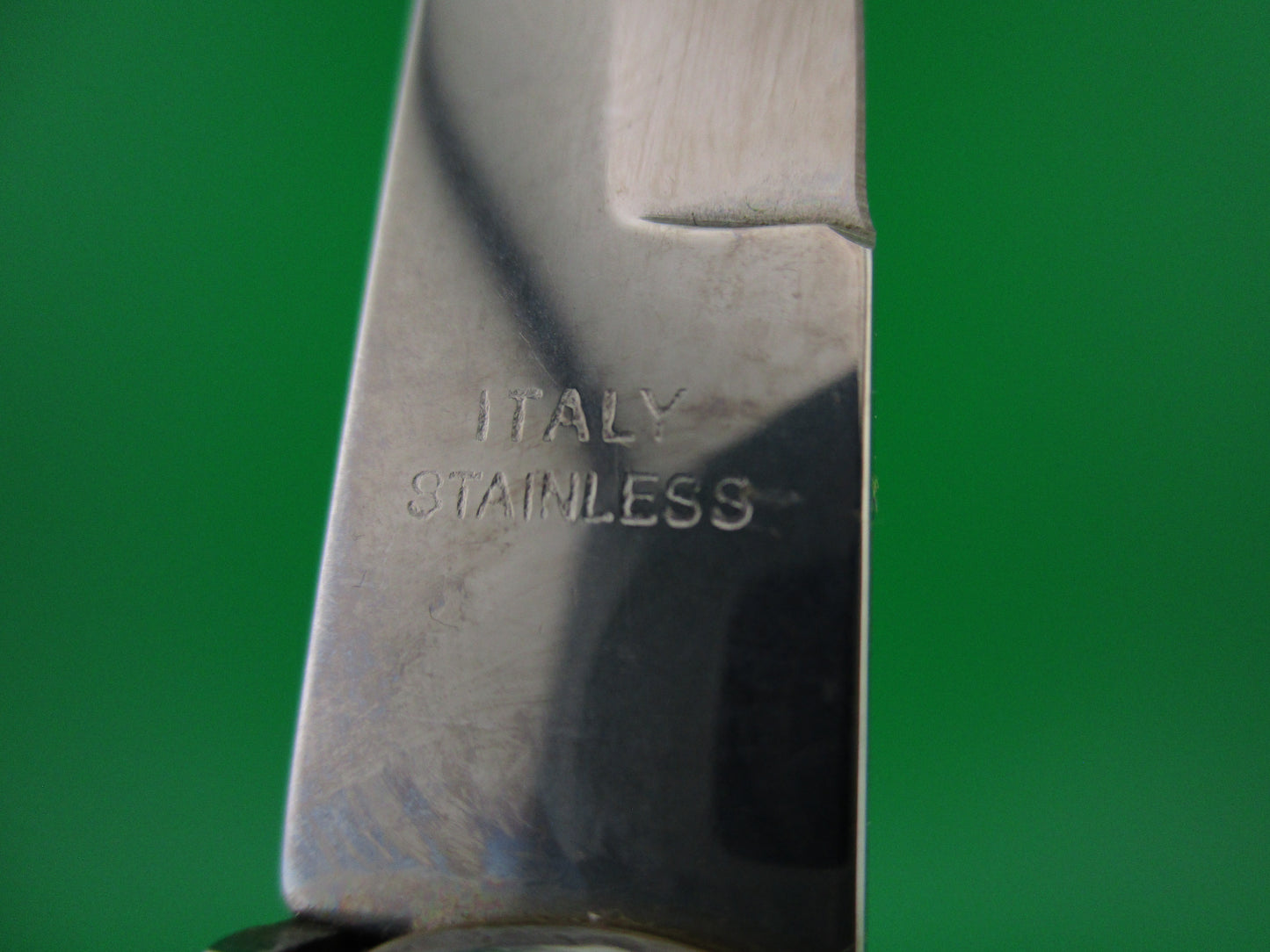 z INOX ITALY STAINLESS 33cm Italian Stiletto Brown horn automatic knife