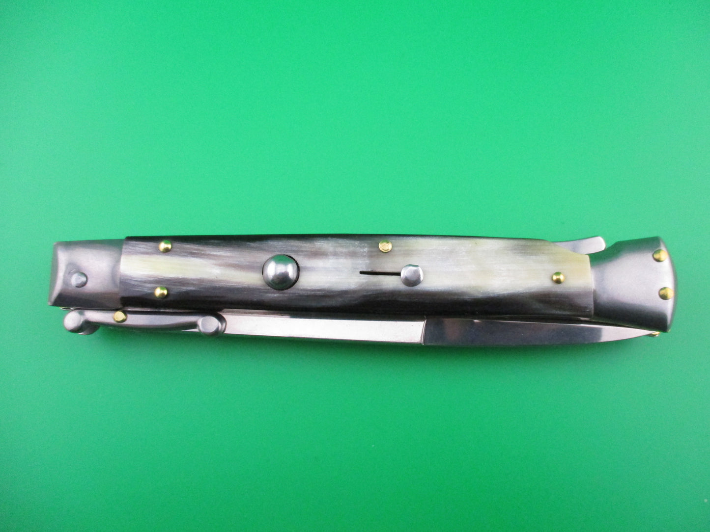 z FRANK B 28cm Swing Guard Brazilian horn automatic knife NEW