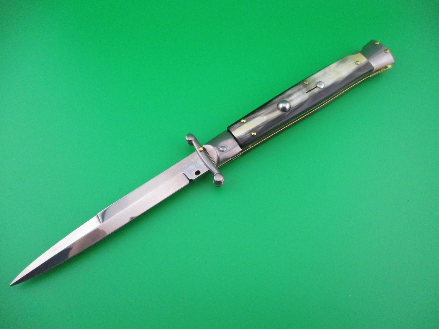 z FRANK B 28cm Swing Guard Brazilian horn automatic knife NEW