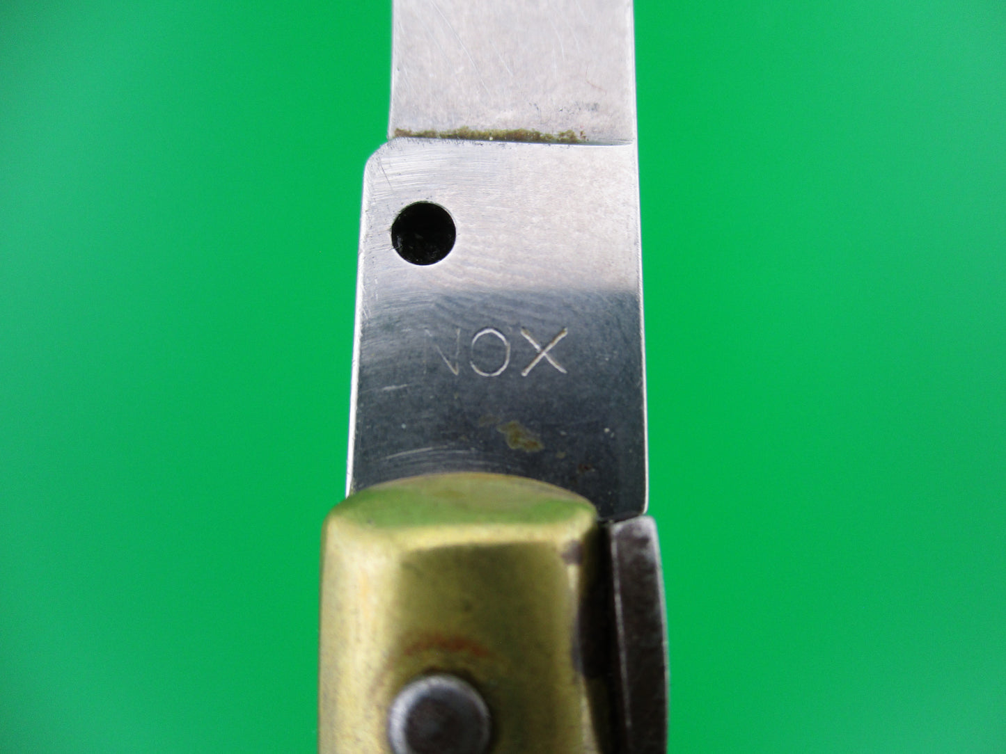 z INOX 22cm Italian Stiletto Wood & Brass automatic knife