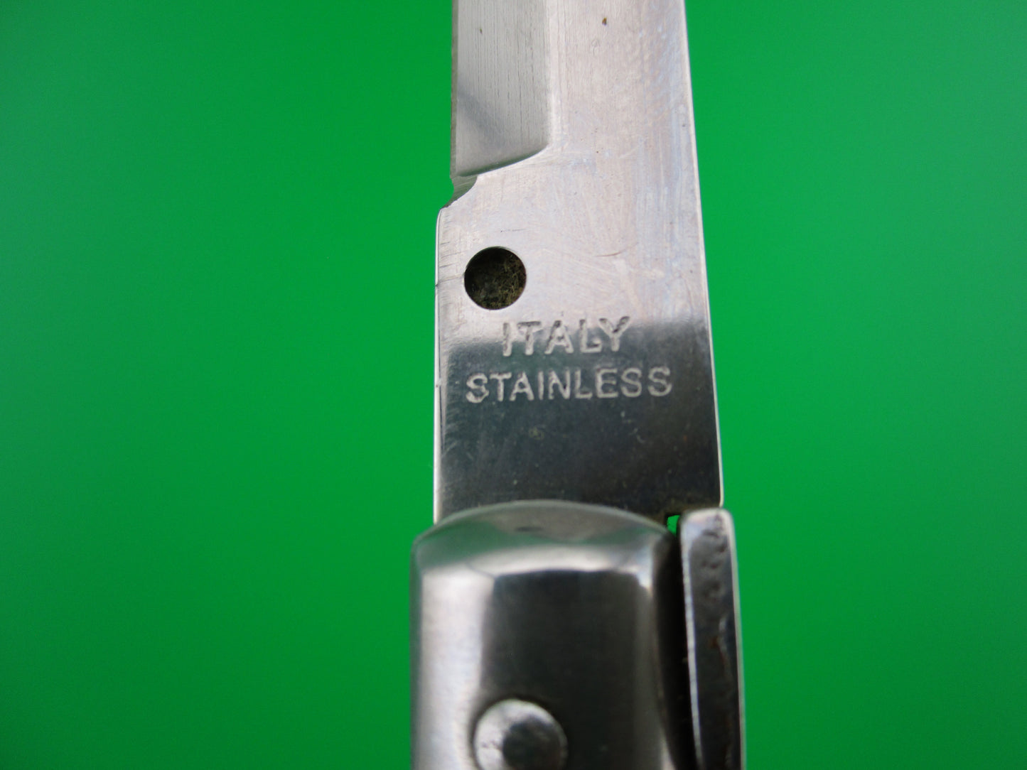ITALY STAINLESS 23cm Italian Faux Stag stiletto automatic knife