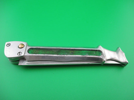 z RPK 24cm Russian Prison Knife Aluminum Hollow ground Green switchblade