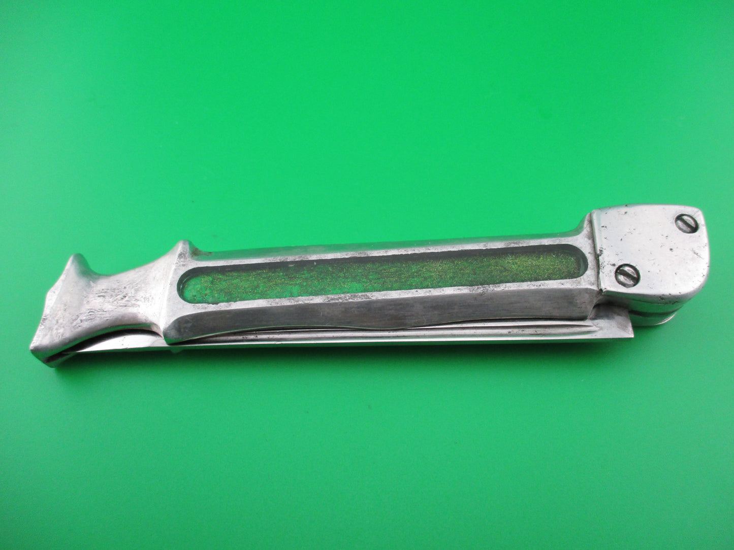 z RPK 24cm Russian Prison Knife Aluminum Hollow ground Green switchblade