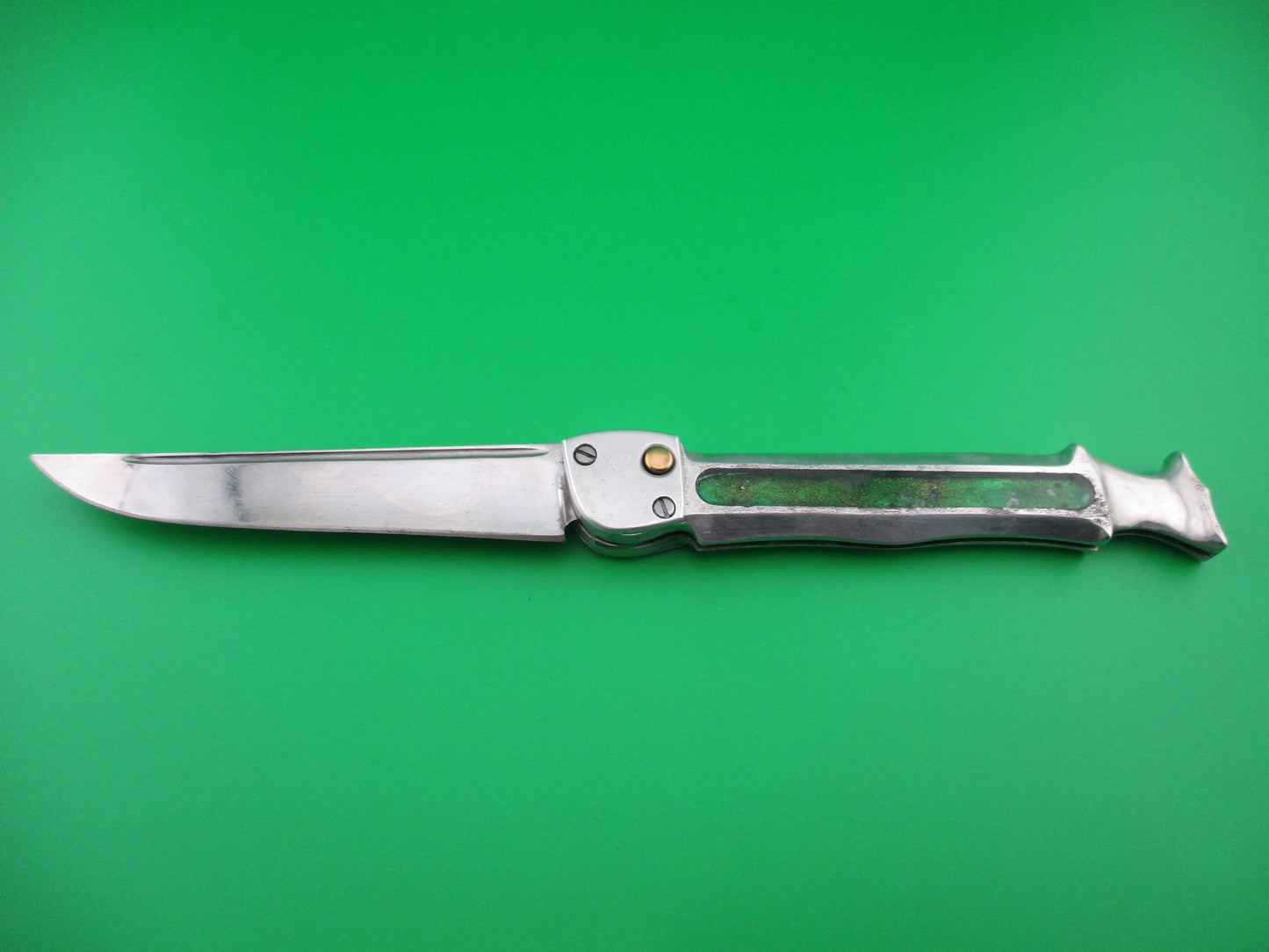 z RPK 24cm Russian Prison Knife Aluminum Hollow ground Green switchblade