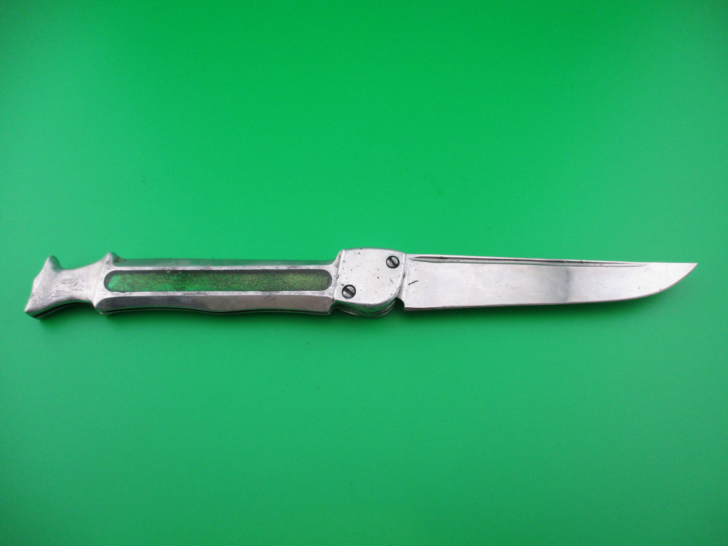 z RPK 24cm Russian Prison Knife Aluminum Hollow ground Green switchblade