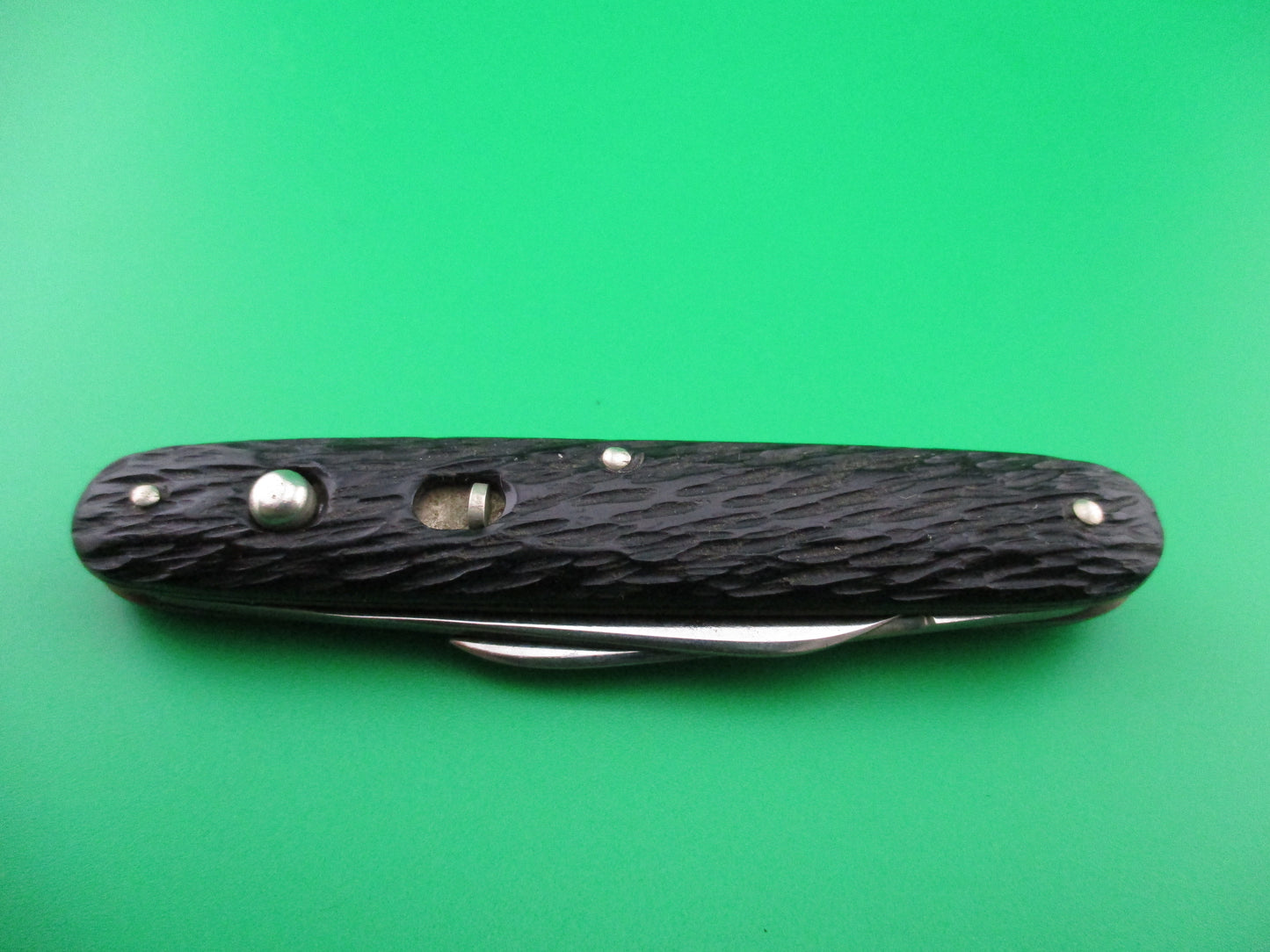 KEEN KUTTER Medium Double Vintage Black Stagged Automatic Knife