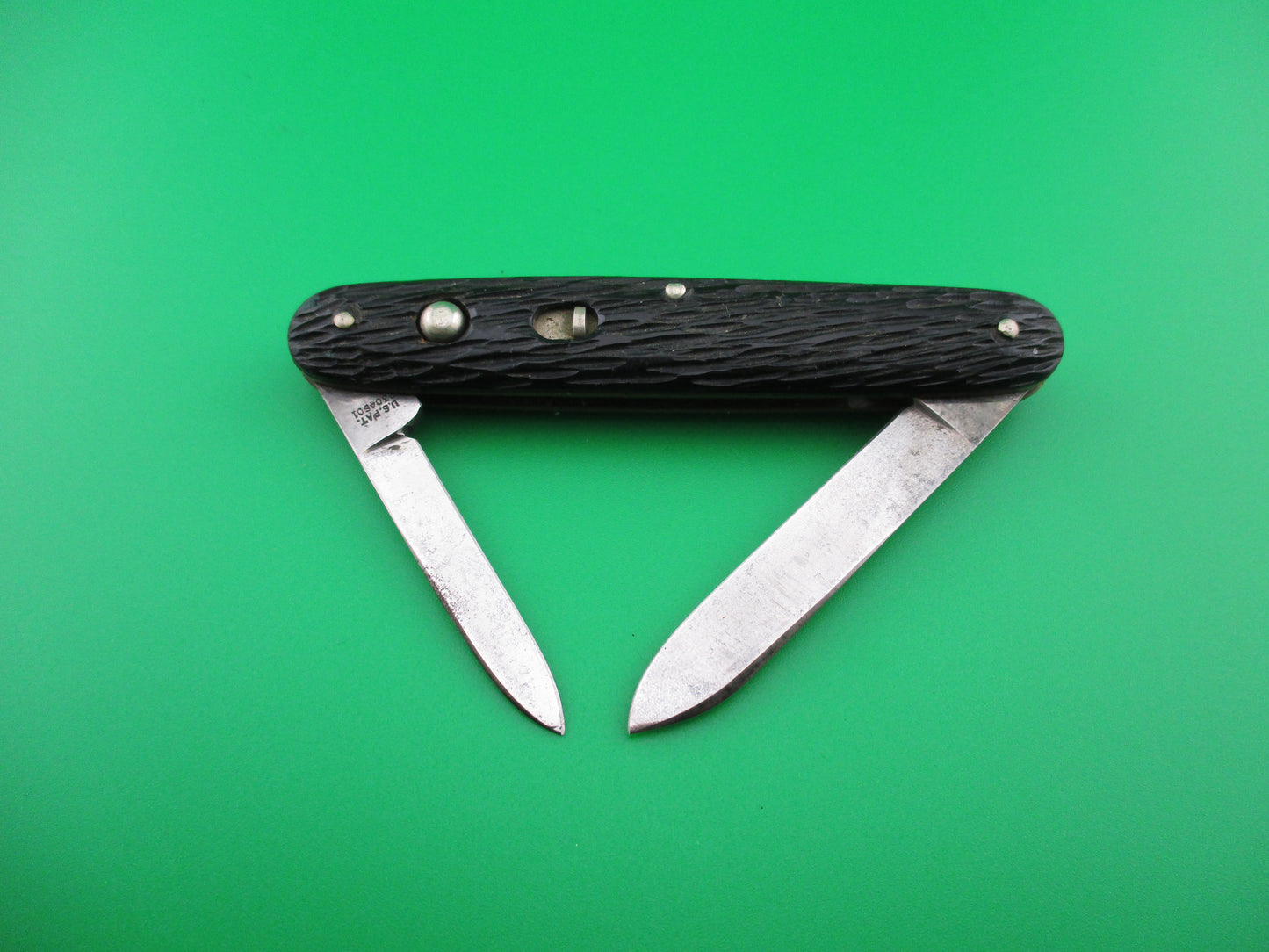 KEEN KUTTER Medium Double Vintage Black Stagged Automatic Knife