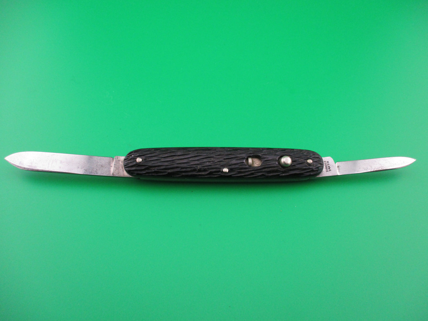 KEEN KUTTER Medium Double Vintage Black Stagged Automatic Knife