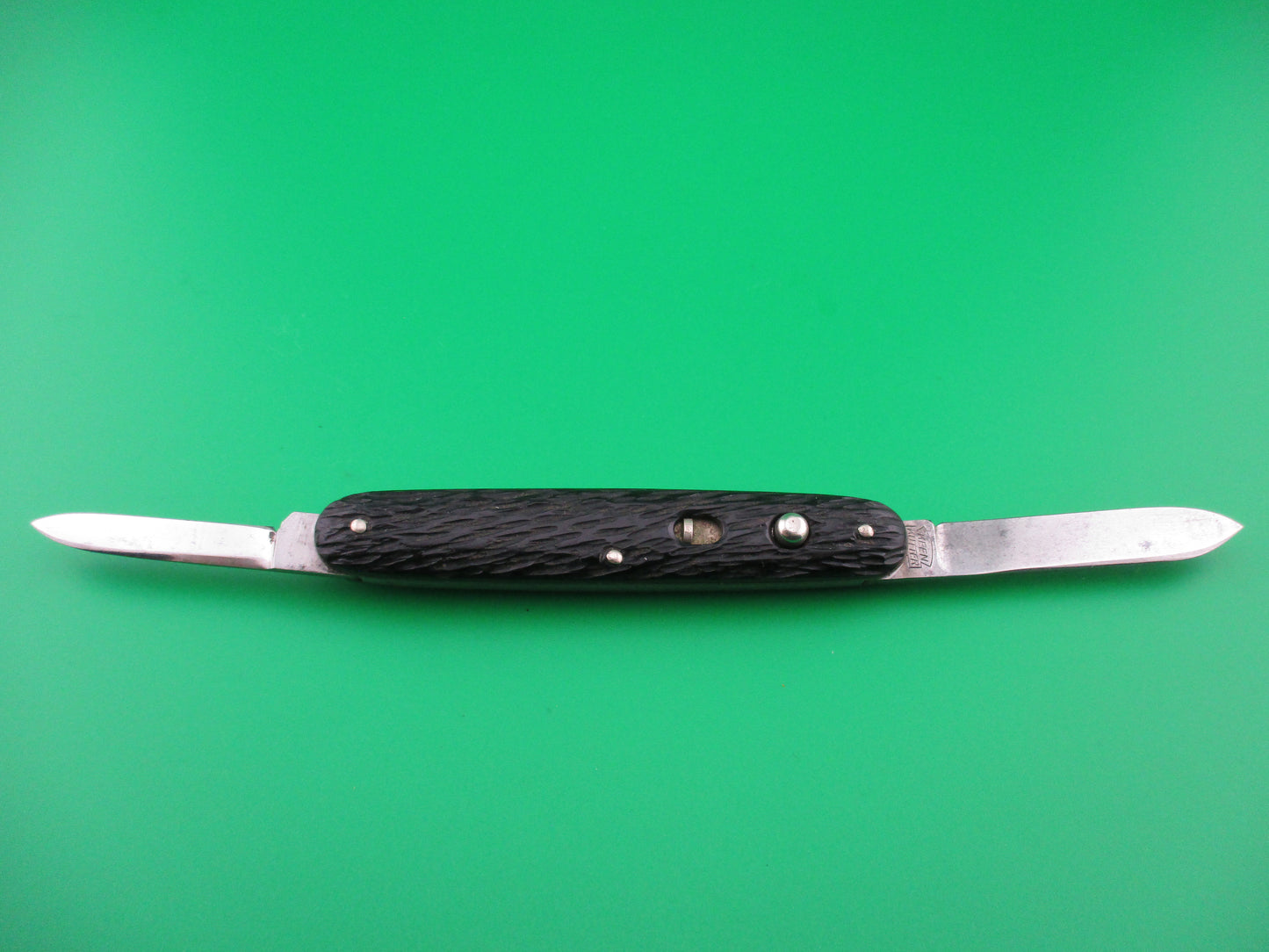 KEEN KUTTER Medium Double Vintage Black Stagged Automatic Knife