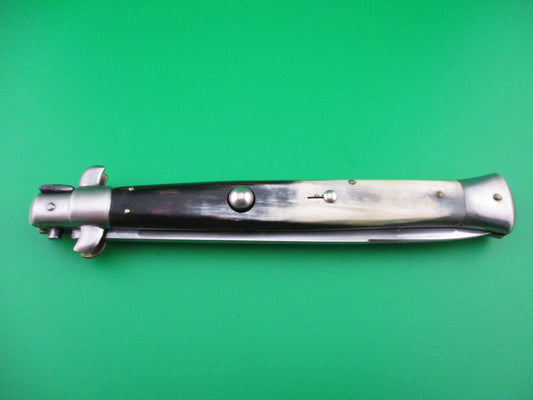 z Rostfrei 33cm Italian Transitional Stiletto Black & Cream horn switchblade
