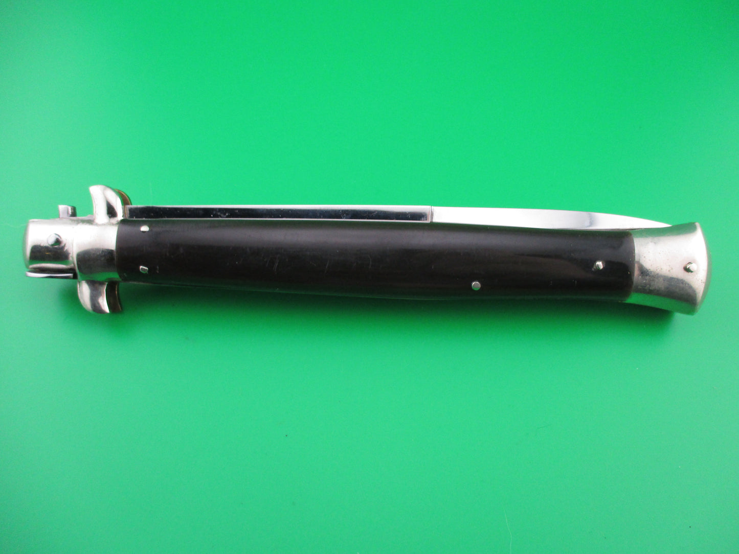 z AGA CAMPOLIN 33cm Picklock Stiletto Brown streaked horn NOS automatic knife