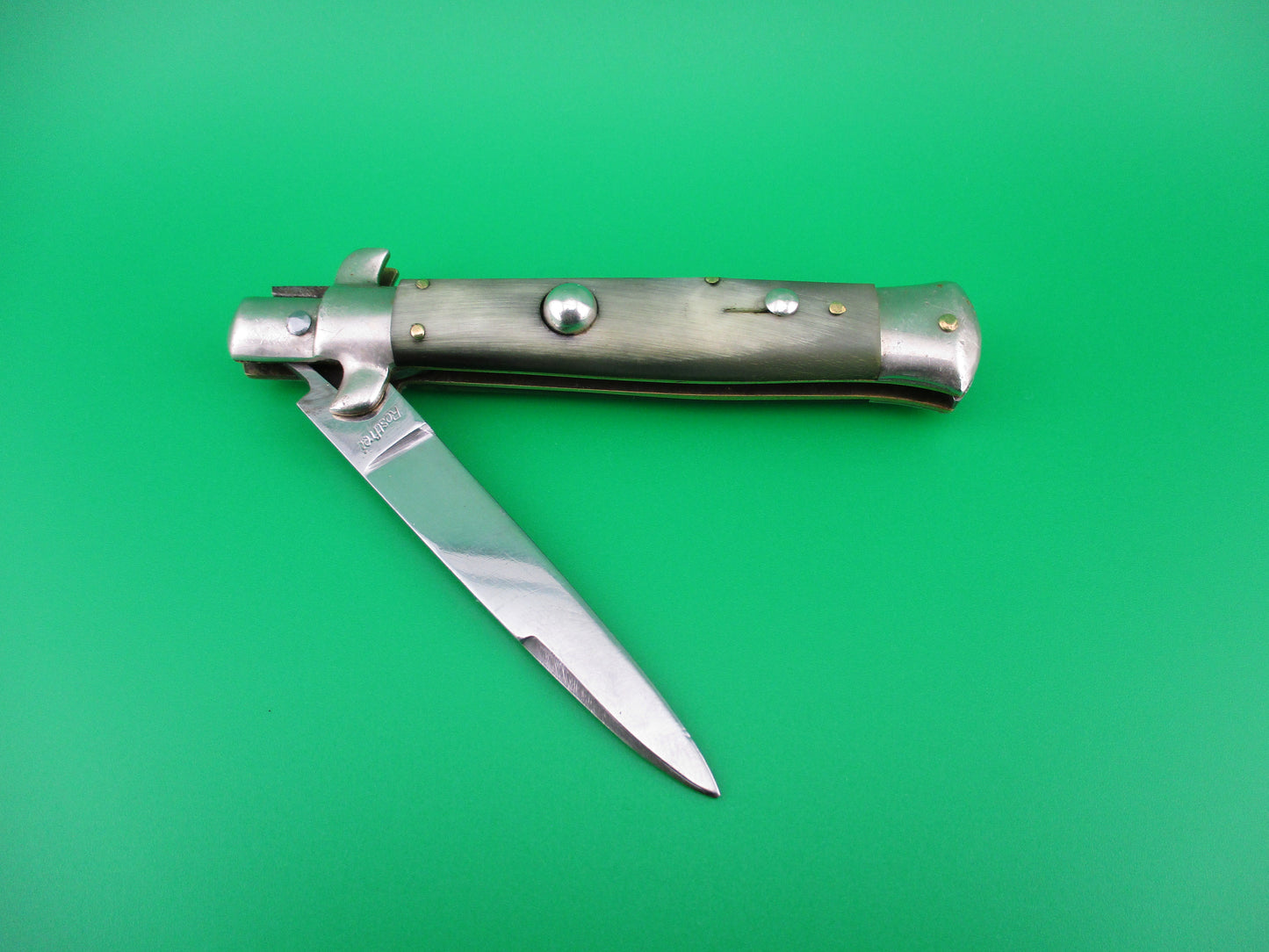 z Rostfrei (slant) 17cm Italian BoBc Stiletto Light horn automatic knife