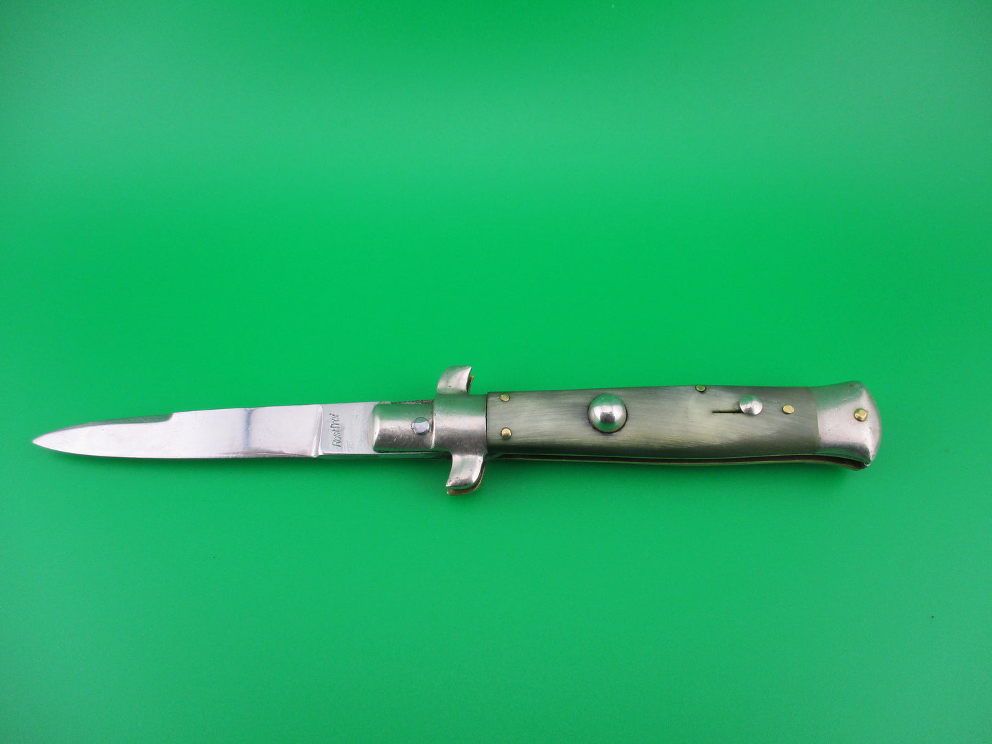 z Rostfrei (slant) 17cm Italian BoBc Stiletto Light horn automatic knife