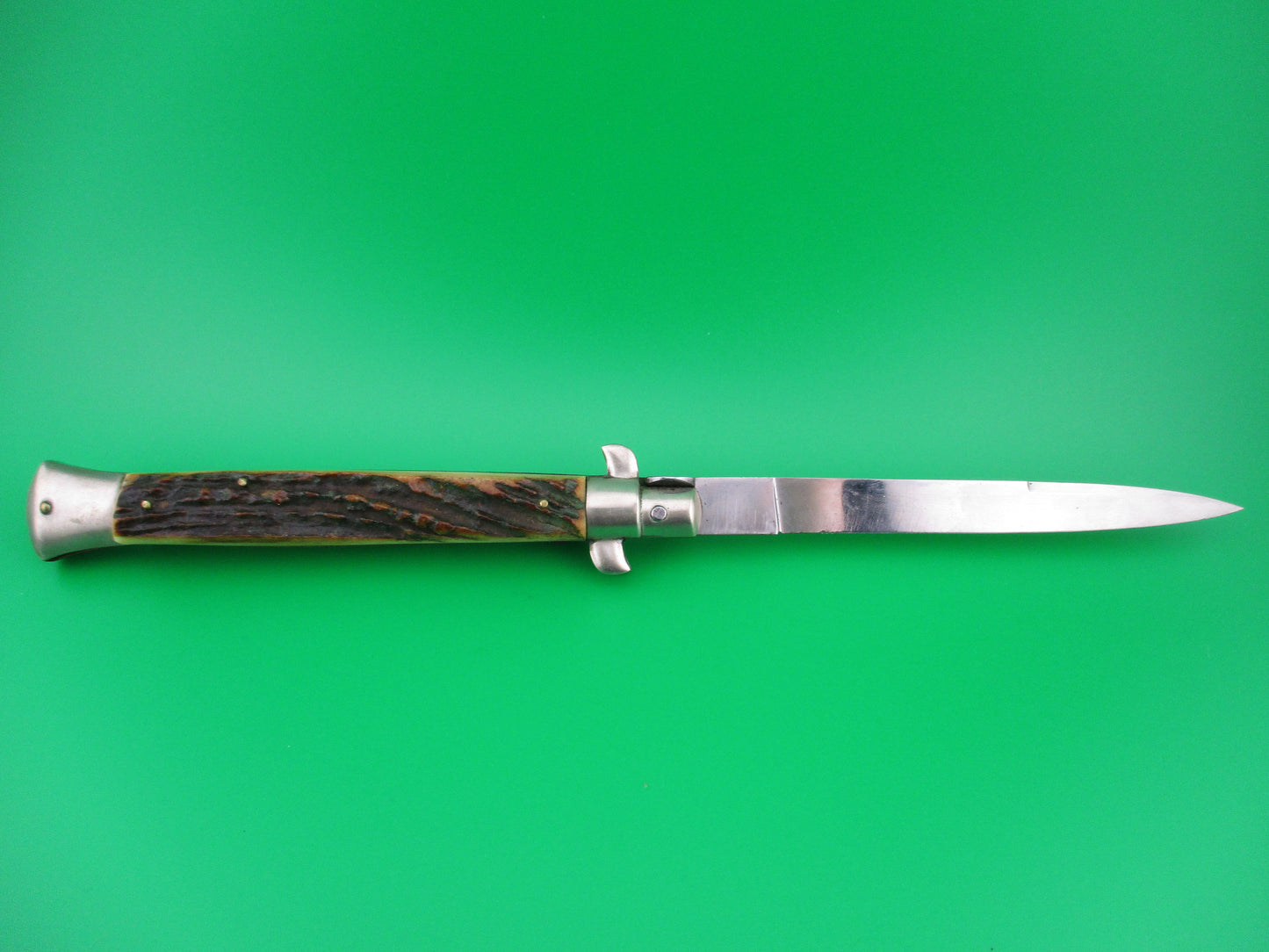 Rostfrei (slant) 28cm Italian Picklock Stag Vintage 1950s automatic knife