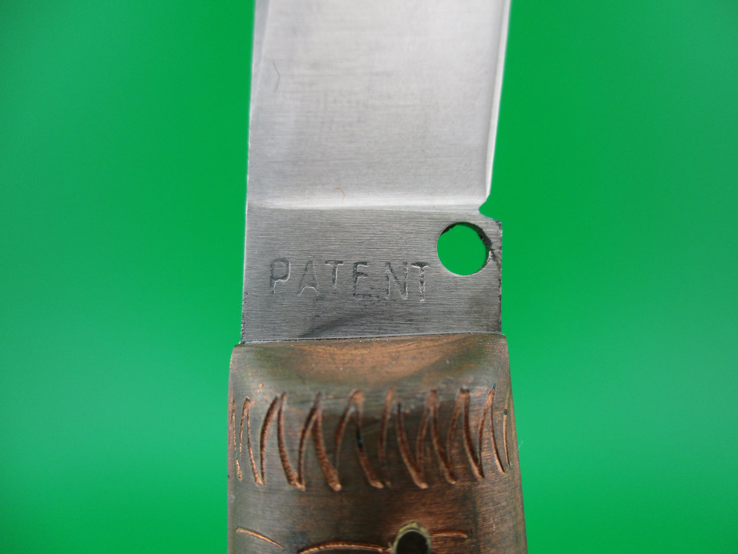 z Jndiana PATENT 21cm Pattada Italian Birds head switchblade knife