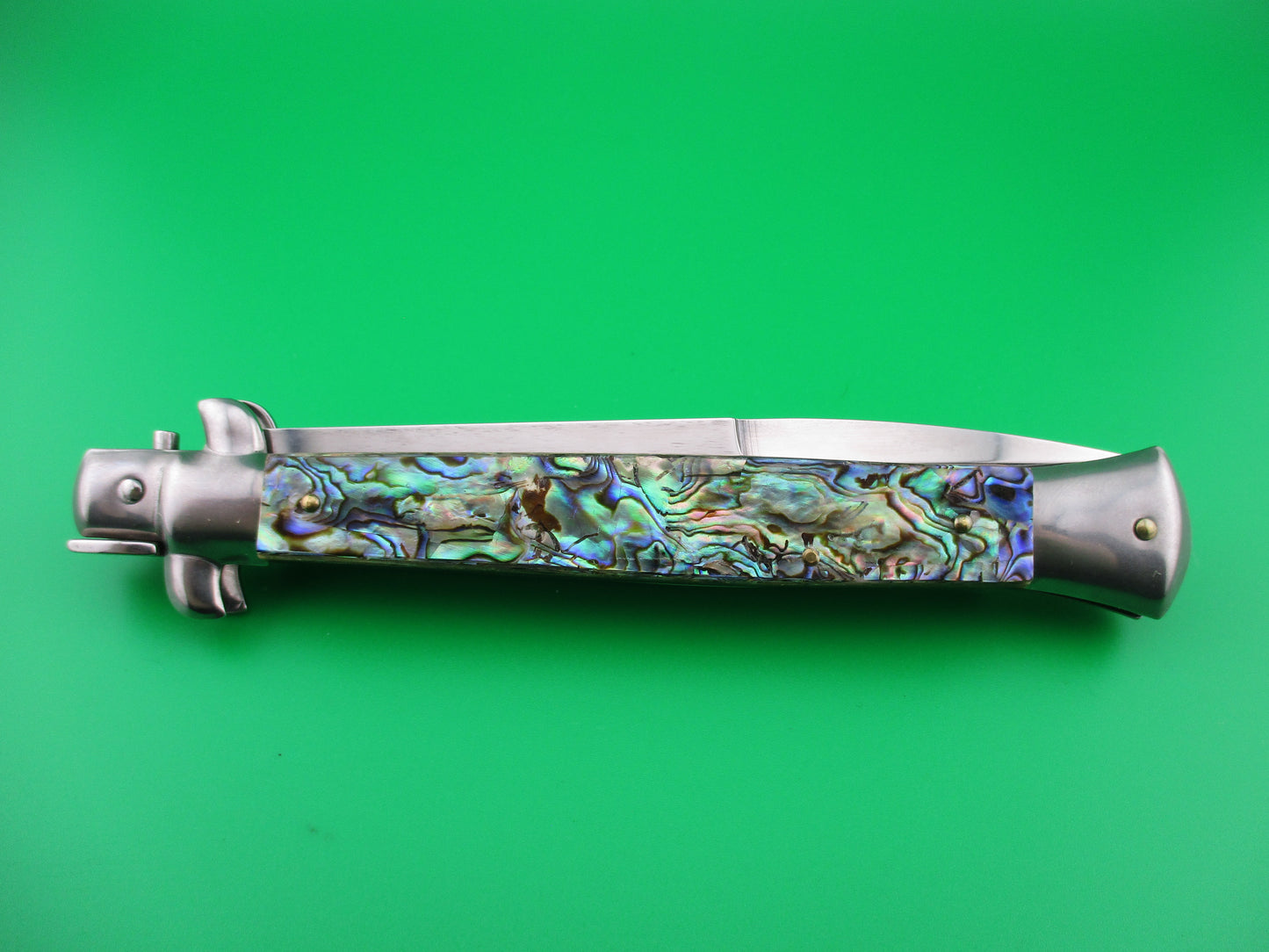 z FRANK B 28cm Italian genuine ABALONE Stiletto switchblade knife