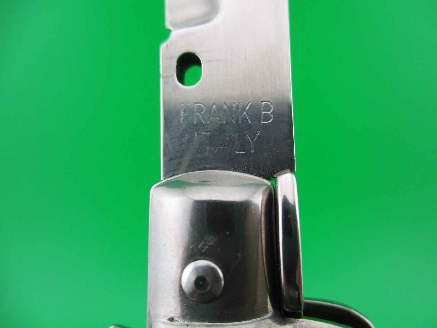 z FRANK B 28cm Italian genuine ABALONE Stiletto switchblade knife