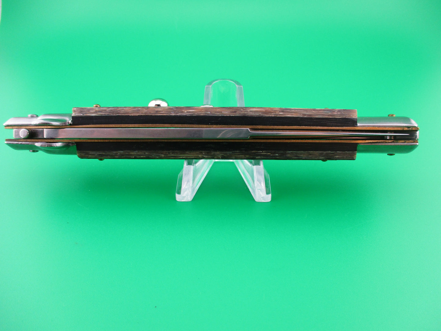 z FRANK B 28cm Italian genuine ABALONE Stiletto switchblade knife