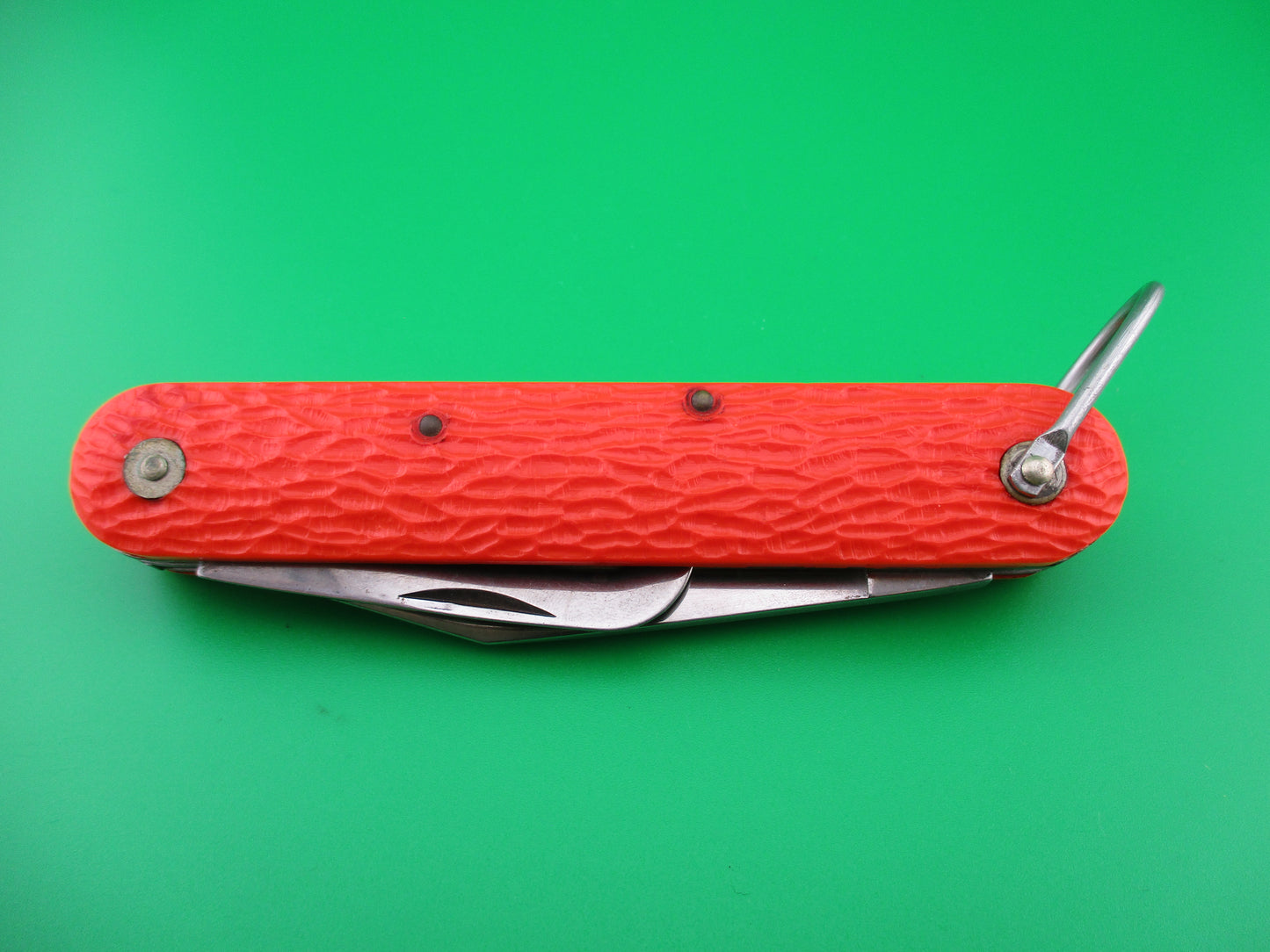 z CAMILLUS vintage MC1 Orange paratrooper automatic knife with hook blade