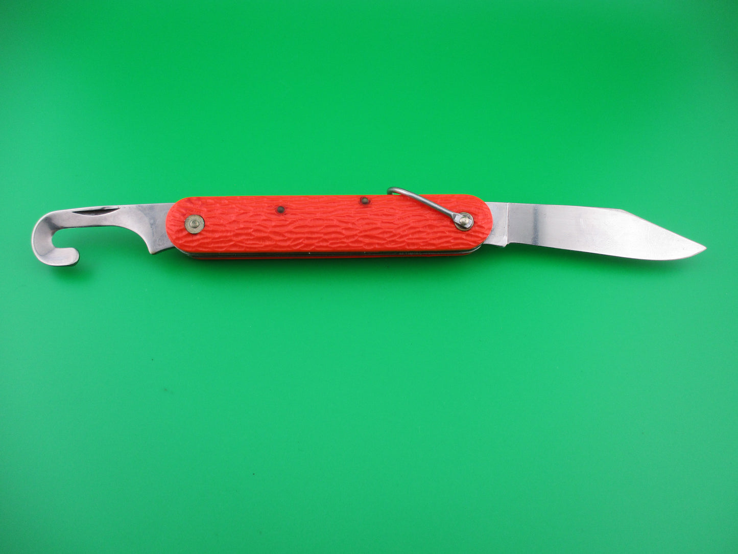 z CAMILLUS vintage MC1 Orange paratrooper automatic knife with hook blade