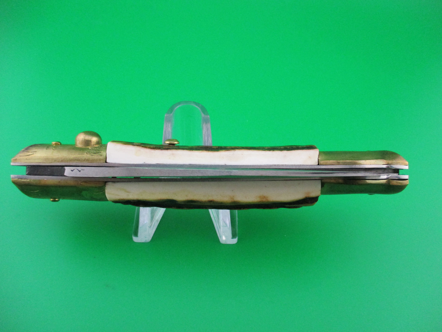 z Jndiana PATENT 21cm Pattada Italian Birds head stag switchblade knife