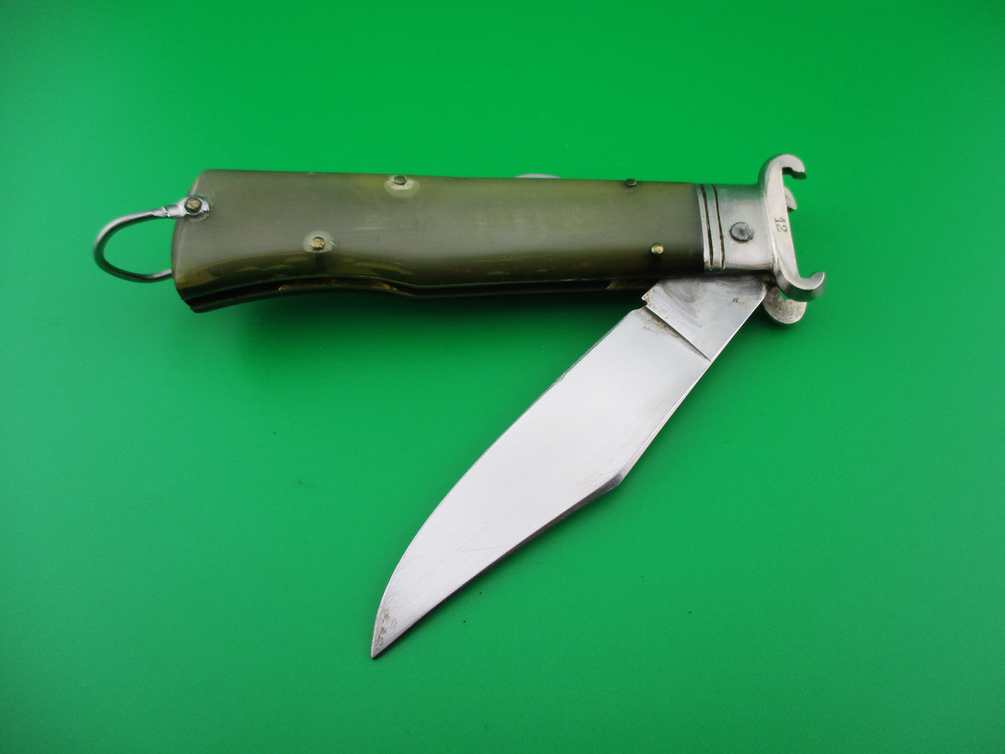 z ITALY INOX 20cm Italian Shell Puller Humpback Hunter switchblade vintage 1960s