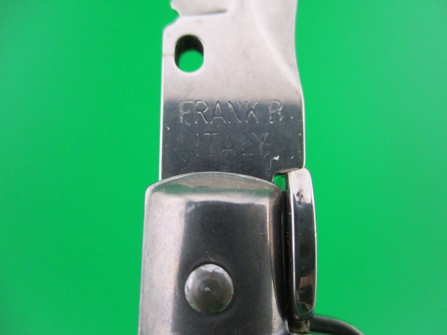 z FRANK B 23cm Italian Kris Stiletto Light horn swivel bolster automatic knife