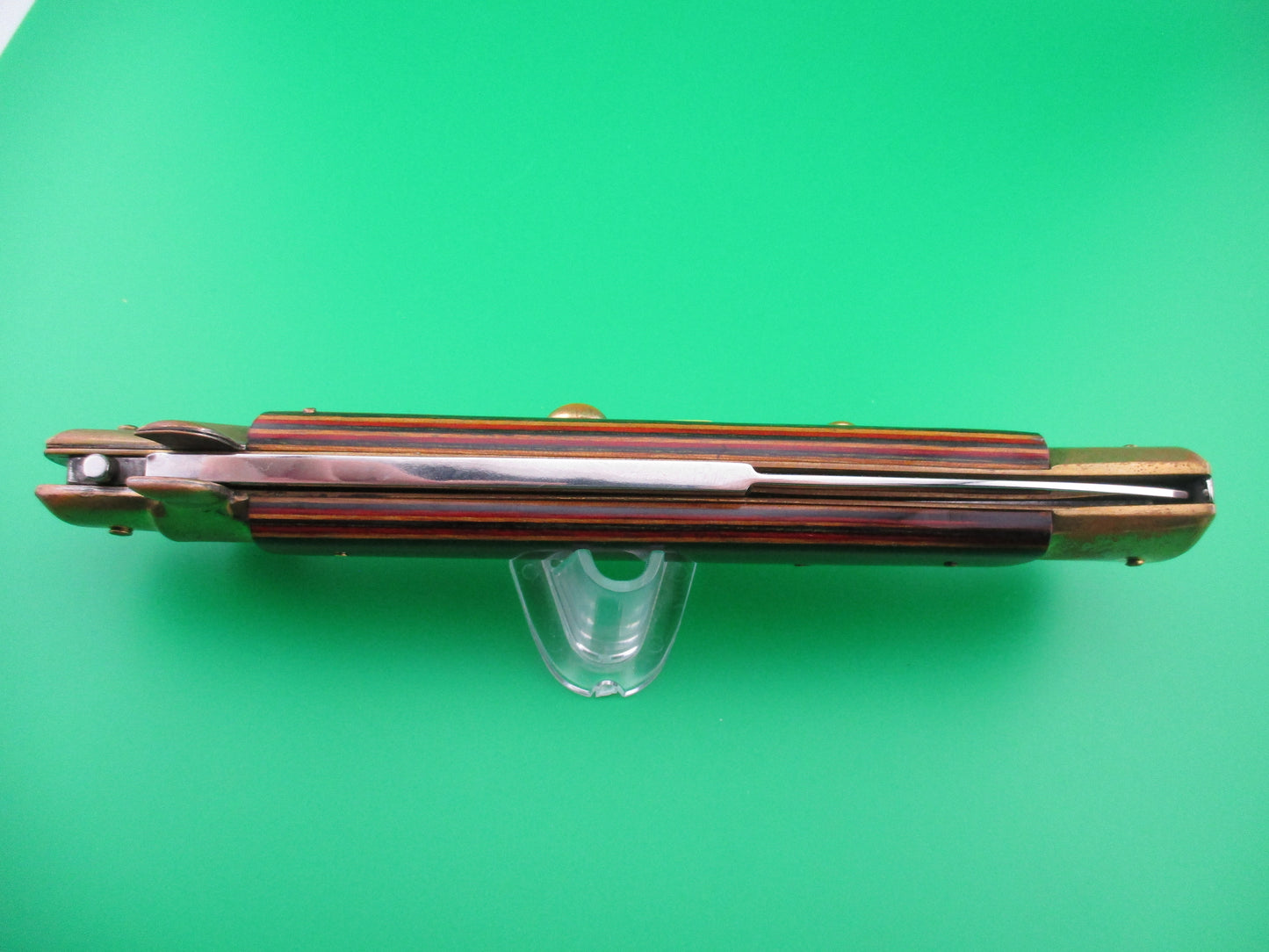 z ROSTFREI ITALY 38cm Italian Stiletto Pakkawood & Brass automatic knife