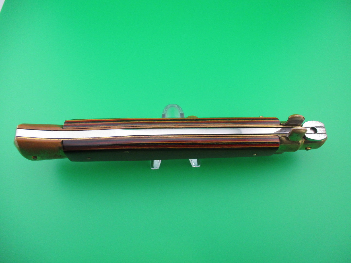 z ROSTFREI ITALY 38cm Italian Stiletto Pakkawood & Brass automatic knife