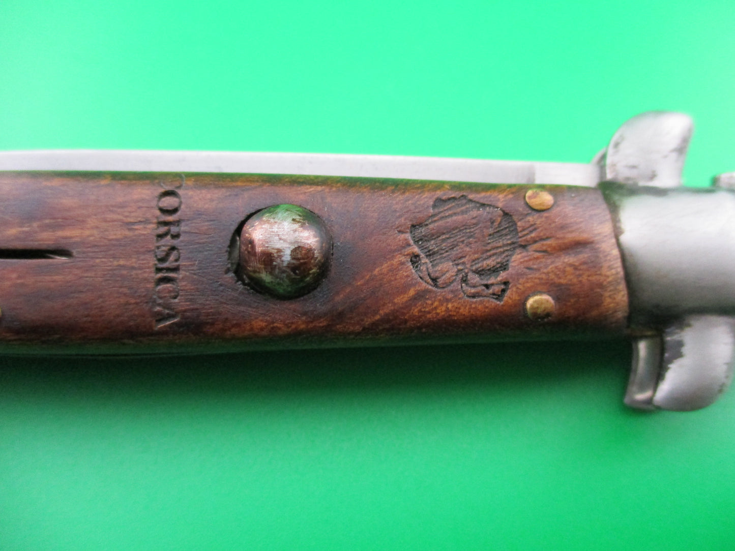 z Corsica Vendetta 23cm Italian stiletto Swivel bolster automatic knife with etch